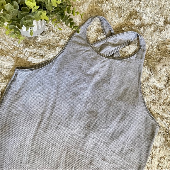 Lululemon Physically Fit Tank Wee Stripe Heathered Medium Grey - Picture 4 of 6
